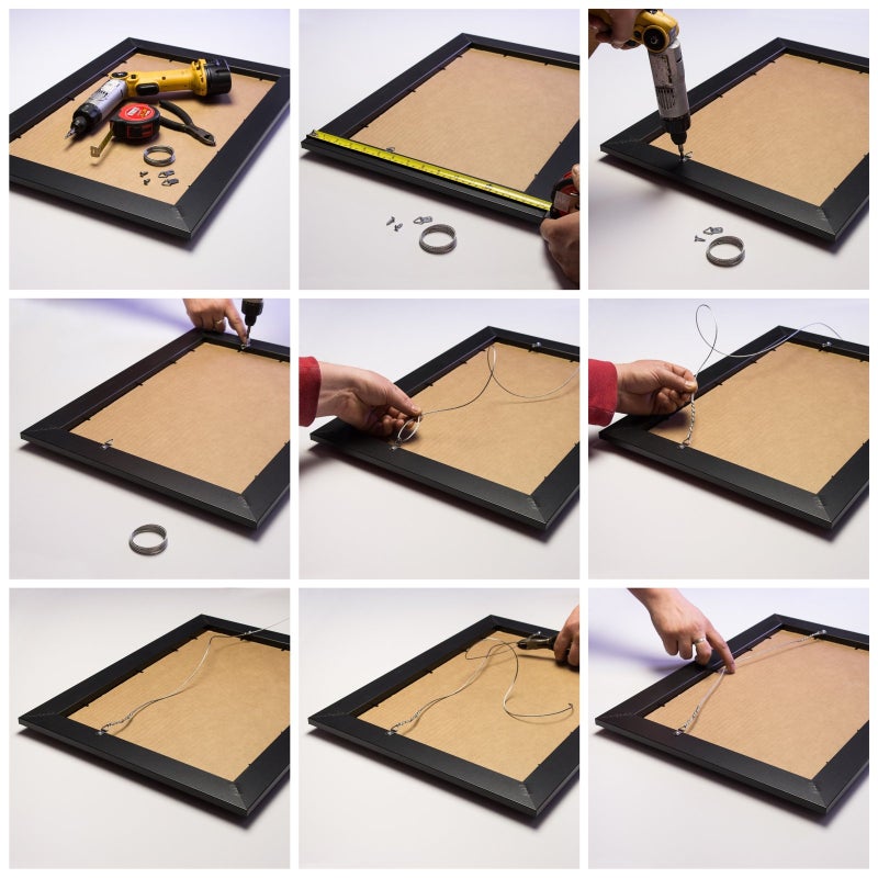 Craig Frames Wiltshire 236 Hardwood Picture Frame with Single, Displays a 13 x 19 Inch Print with The Mat or 17 x 22 Inch Without The Mat, Black, Set of 4 - Image 5